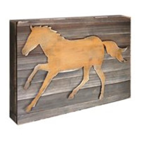 DESIGNOCRACY Horse Art on Board Wall Decor 9815208